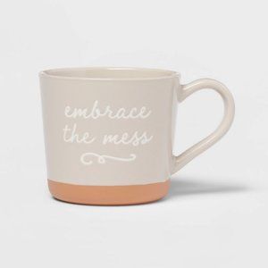 15oz Stoneware Embrace The Mess Mug - Threshold